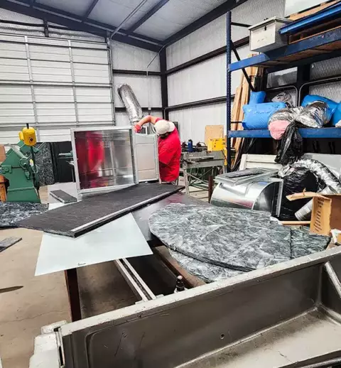 Our metal fabrication shop, which sets us apart from other companies.